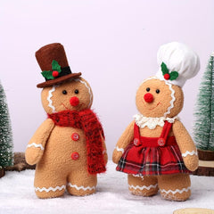 Gingerbread Man Doll Ornament Rag Doll Holiday Party Decor