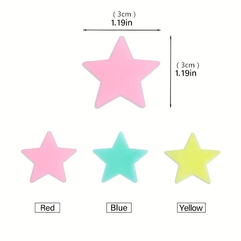 100pcs Glow In The Dark Star Stickers Mixed Colors
