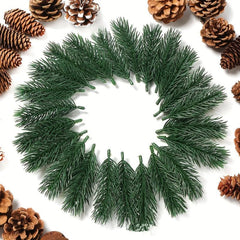 8cm Artificial Pine Branches Christmas Green Plants Pine Needles Branches Garl