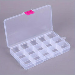 15 Grids Transparent Jewelry Box Organizer Clear Storage Case