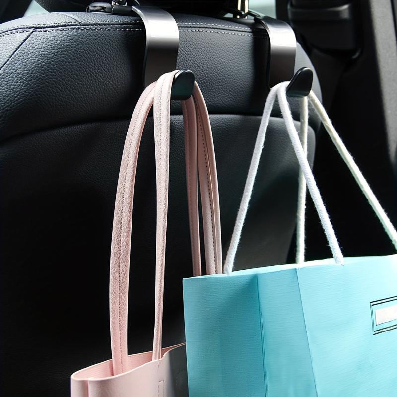 3pcs Car Seat Headrest Hooks for Handbags Purses Coats