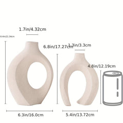 Modern Ceramic Vase Set of 2 for Home Decor
