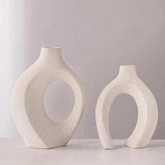Modern Ceramic Vase Set of 2 for Home Decor