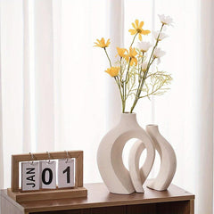 Modern Ceramic Vase Set of 2 for Home Decor