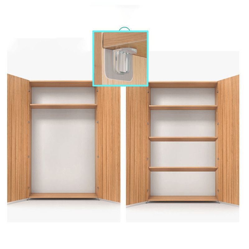 4pcs Punch Partition Fixer Shelf Support Peg Wardrobe Cabinet