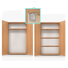 4pcs Punch Partition Fixer Shelf Support Peg Wardrobe Cabinet