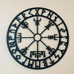 Metal Viking Compass Wall Hanging Retro Home Decor for Living Room