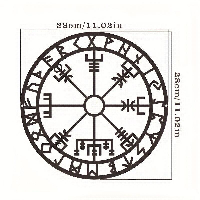 Metal Viking Compass Wall Hanging Retro Home Decor for Living Room