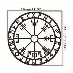 Metal Viking Compass Wall Hanging Retro Home Decor for Living Room