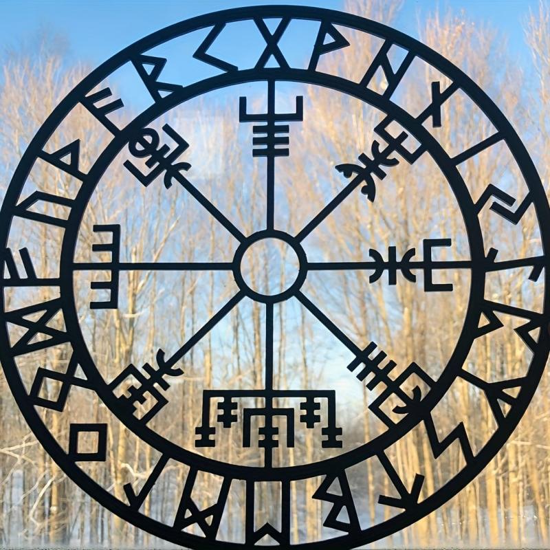 Metal Viking Compass Wall Hanging Retro Home Decor for Living Room