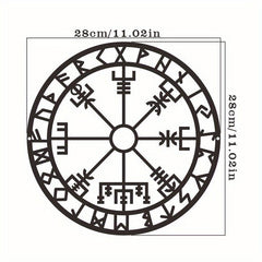 Metal Viking Compass Wall Hanging Retro Home Decor for Living Room