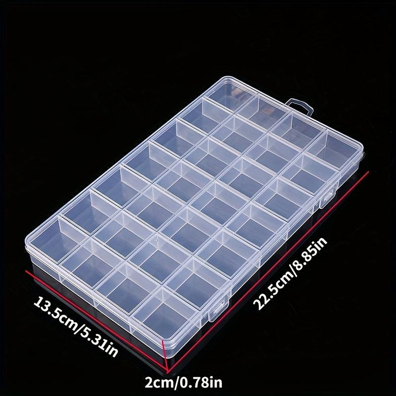 28 Grids Plastic Jewelry Storage Box Compartment Case Organizer