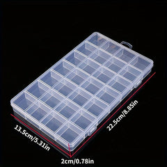 28 Grids Plastic Jewelry Storage Box Compartment Case Organizer