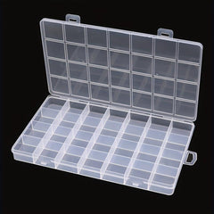 28 Grids Plastic Jewelry Storage Box Compartment Case Organizer