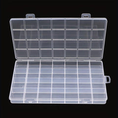 28 Grids Plastic Jewelry Storage Box Compartment Case Organizer