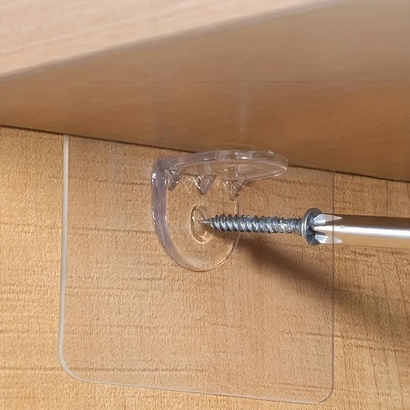 Plastic Shelf Support Adhesive Bracket for Cabinet Closet Bookshelf
