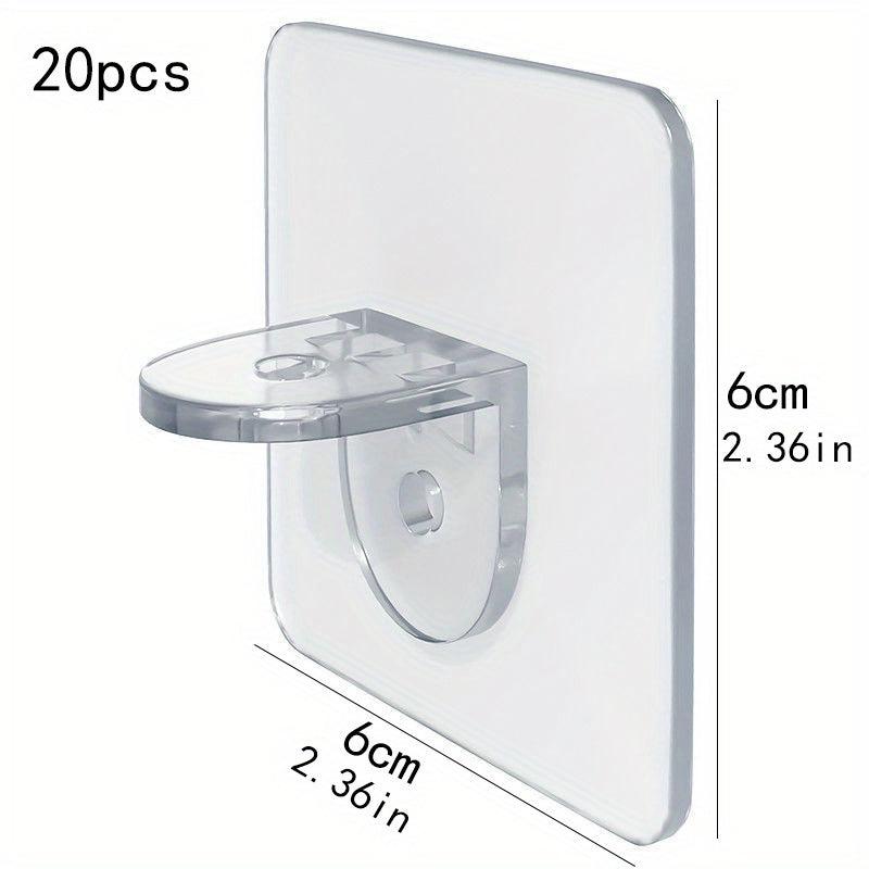 Plastic Shelf Support Adhesive Bracket for Cabinet Closet Bookshelf