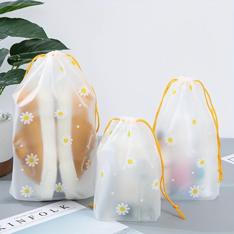 10pcs Frosted Shoes Storage Bags Waterproof Drawstring Pouches