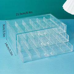 Acrylic Jewelry Box 120 Grids Drawer Type Jewelry Organizer