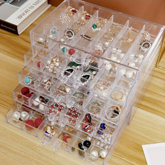 Acrylic Jewelry Box 120 Grids Drawer Type Jewelry Organizer