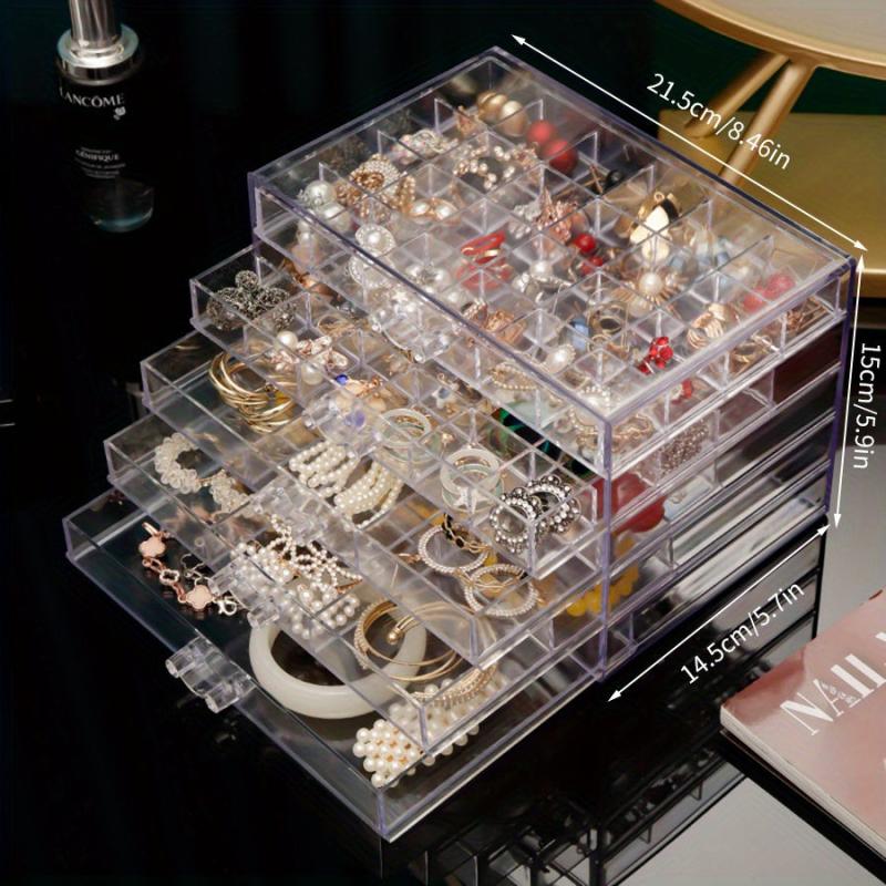 Acrylic Jewelry Box 120 Grids Drawer Type Jewelry Organizer