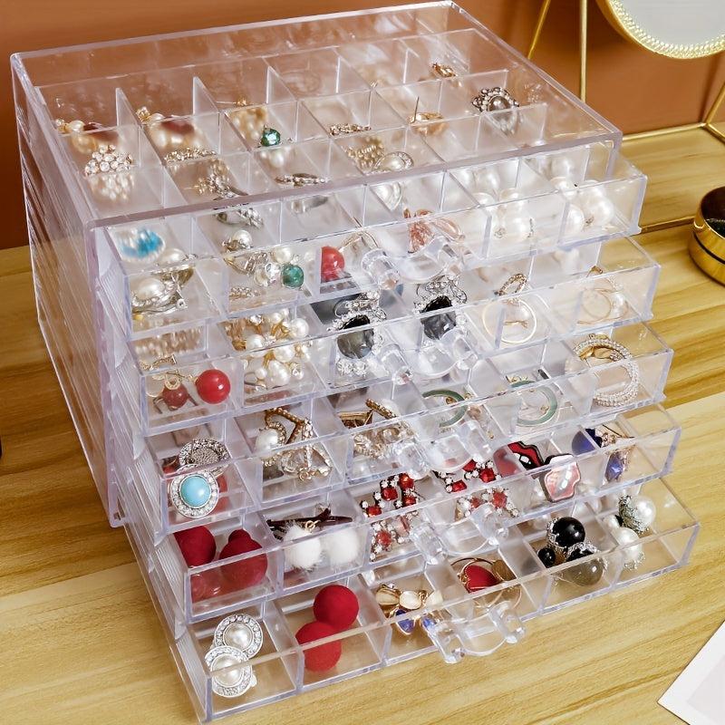 Acrylic Jewelry Box 120 Grids Drawer Type Jewelry Organizer