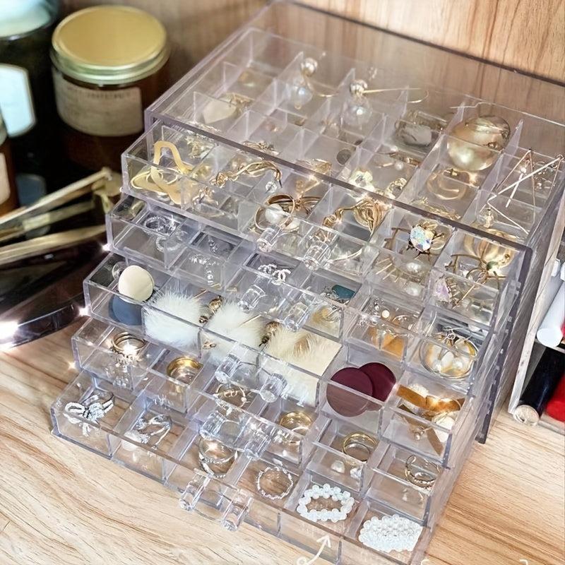 Acrylic Jewelry Box 120 Grids Drawer Type Jewelry Organizer