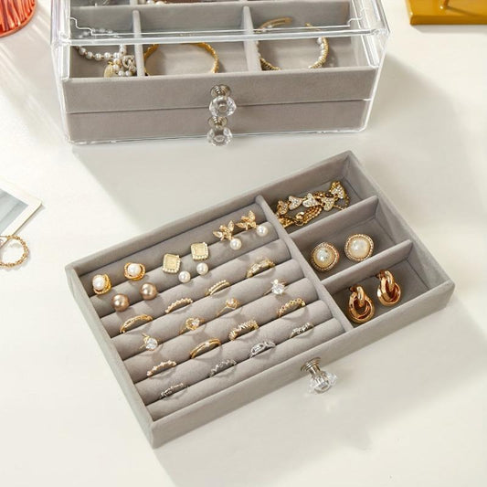 Large Capacity 3-Layer Jewelry Storage Box