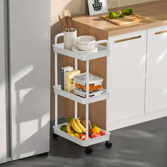 Slim Storage Cart with Wheels, Organizer for Cabinets, Bathroom, Bedroom