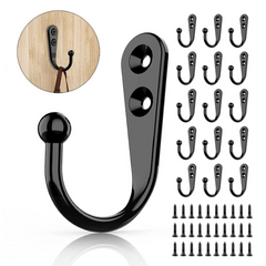 10pcs Vintage Wall Hooks Heavy Load Rack Coat Hooks With Screws