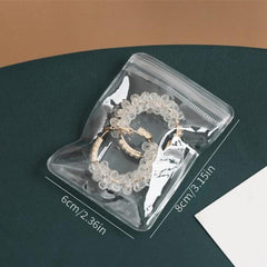 20pcs Anti-oxidation Zipper Jewelry Bags Clear Small Organizer Pouch