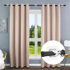 8pcs Self Adhesive Curtain Rod Brackets - No Drill Curtain Rod Holder Hooks