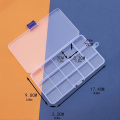 Plastic Jewelry Storage Box Earring Organizer Beads Container