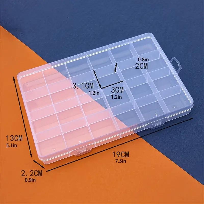 Plastic Jewelry Storage Box Earring Organizer Beads Container