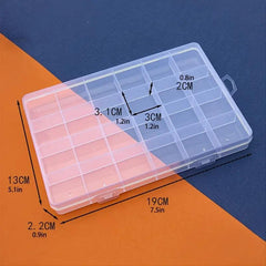 Plastic Jewelry Storage Box Earring Organizer Beads Container