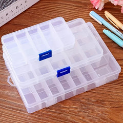 Plastic Jewelry Storage Box Earring Organizer Beads Container