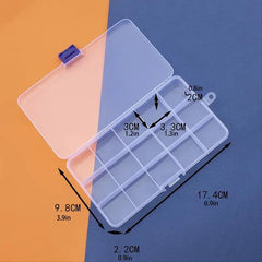 Plastic Jewelry Storage Box Earring Organizer Beads Container