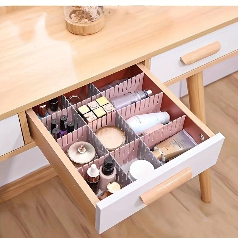 4pcs Adjustable Grid Drawer Dividers DIY Closet Separator Tidy Organizer