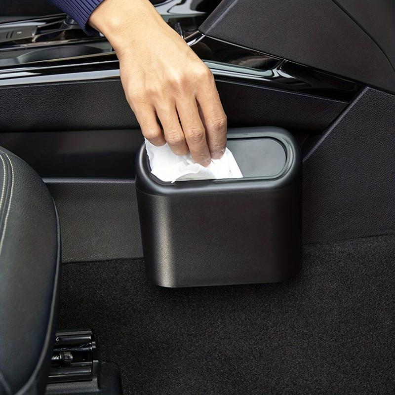 Car Mounted Trash Can Mini Garbage Bin Car Storage Box Organizer