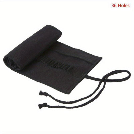 Pencil Case Roller 12 24 36 48 Holes Canvas Rolled Pouch