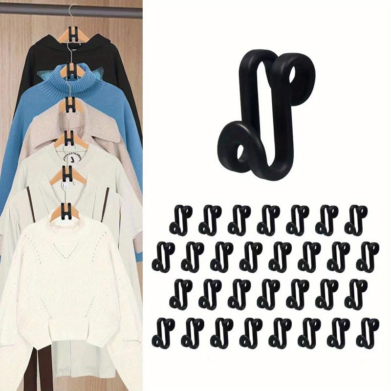 30pcs Plastic Hanger Connector Heavy Duty Wardrobe Hook