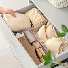 6pcs Drawer Divider Organizer Transparent Plastic - Office Drawer Accessories