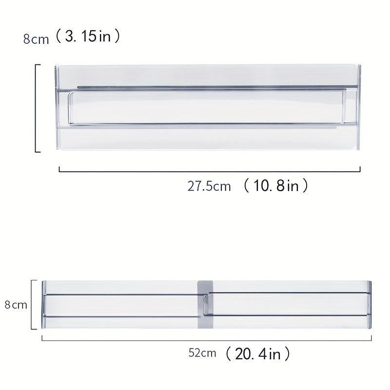 6pcs Drawer Divider Organizer Transparent Plastic - Office Drawer Accessories