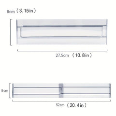 6pcs Drawer Divider Organizer Transparent Plastic - Office Drawer Accessories