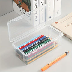 Large Capacity Pencil Storage Box for Stationery, Crayons, and Pens