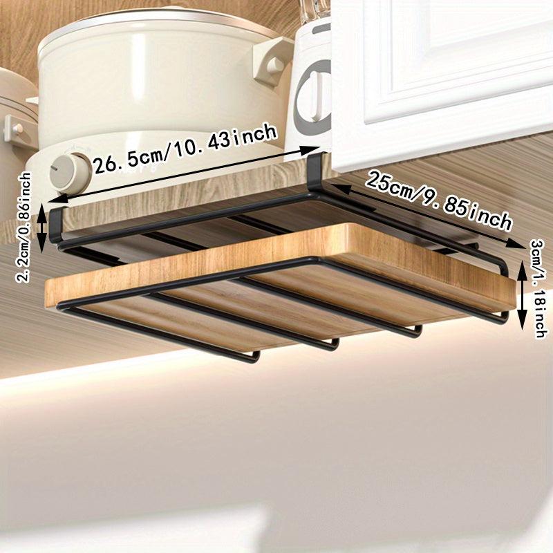 Stainless Steel Under Cabinet Storage Rack for Cutting Boards and Pot Covers