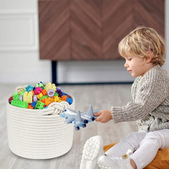 Boho Tassel Macrame Round Woven Storage Basket
