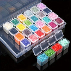 28 Slots Diamond Painting Box Jewelry Nail Art Storage Container