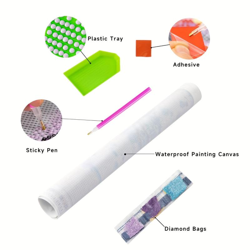 5D DIY Diamond Painting Kit: Art Mosaic Magic Gemstone Full Drill Embroidery Cro