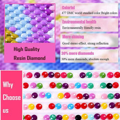 Elk Diamond Painting Kit for Adults - DIY Full Drill with Gem Crystal